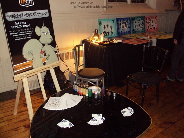 Airbrushed Temporary Tattoos brand activation for HOPCITY