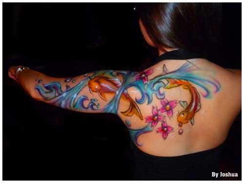 Airbrush tattoo artist at corporate event in Toronto